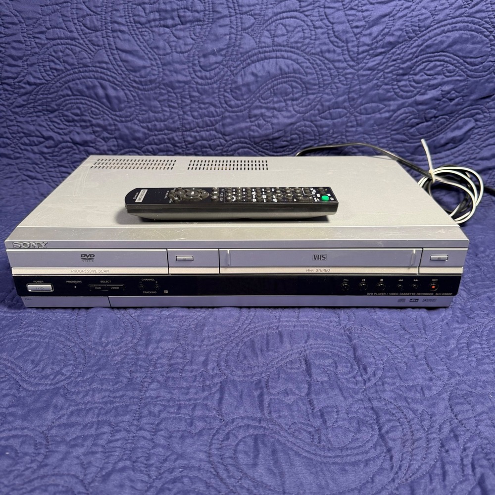 Sony SLV-D360P DVD VCR Combo Player Hi-Fi Stereo With Remote Tested Working Read